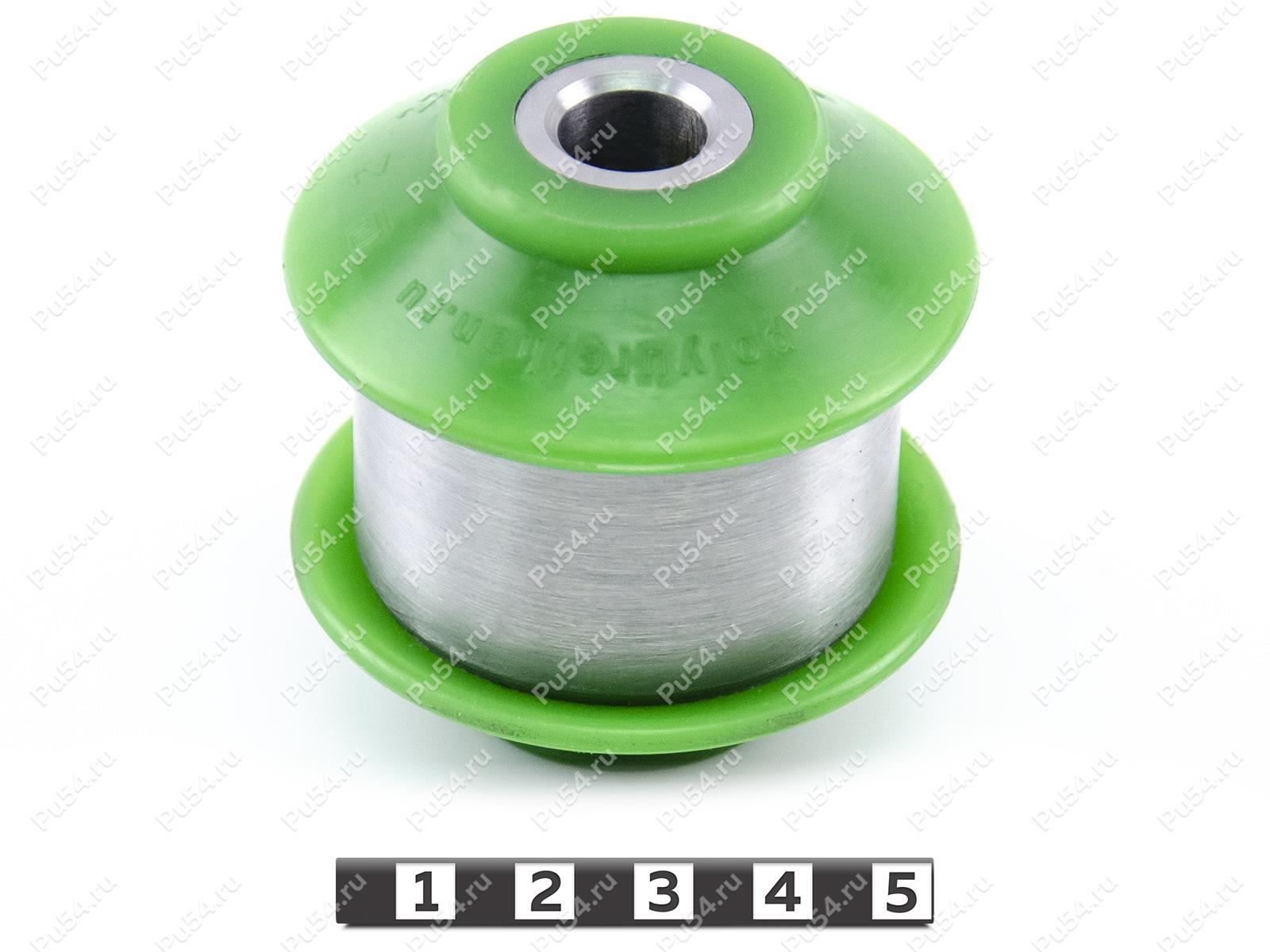 Buje, brazo de suspensión delantero a carrocería, vertical, compuesto, Código de product 22-16-001, Poliuretano, PU54/M80/verde, Imagen №1