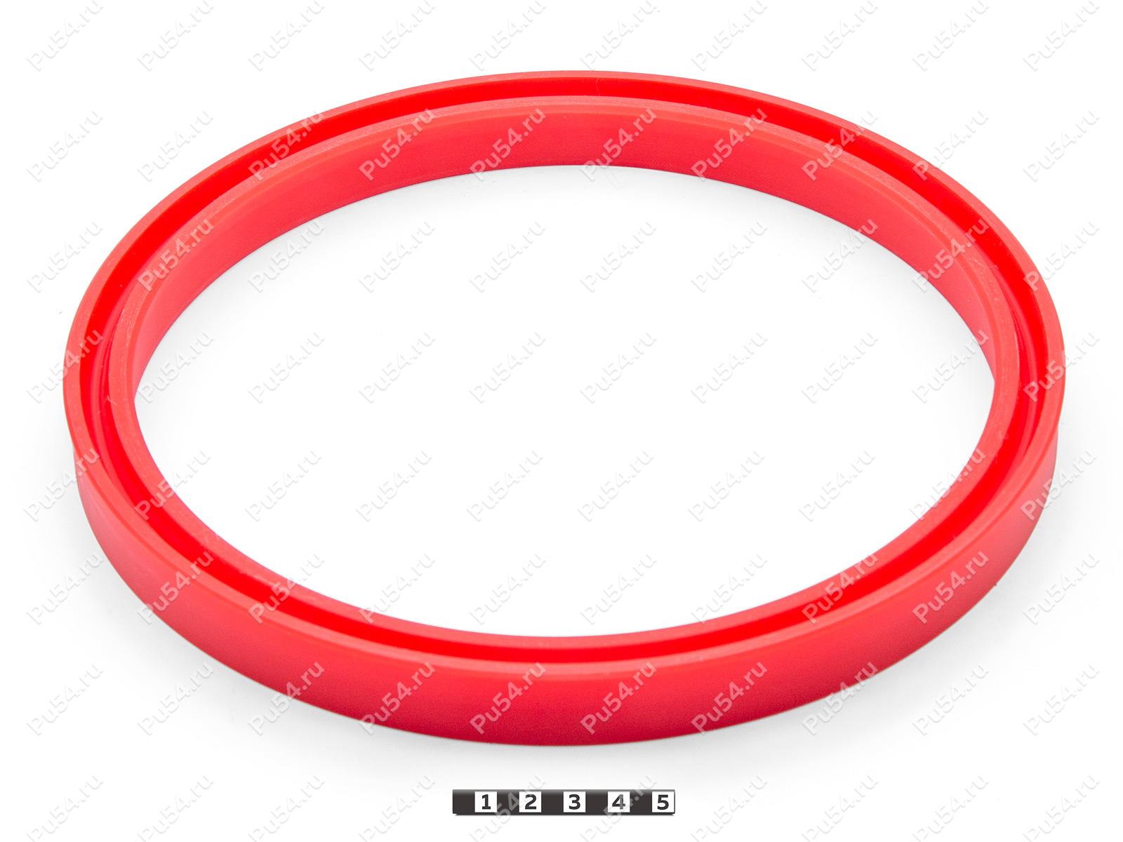 Уплотнение штока В3 220-250-22,7, Código de product 33-78-238, Poliuretano, PU54/M92/красный, Imagen №1