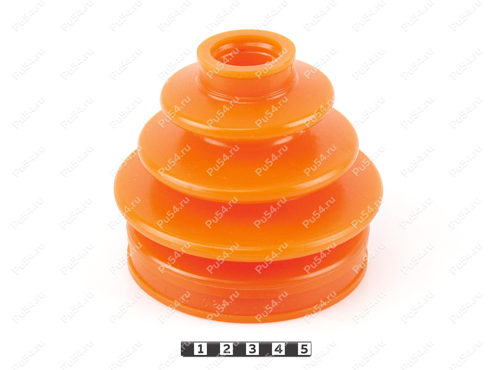 CV-joint dust boot (outer), front suspension, Código de product 1-05-022, Poliuretano, PU54/M71/naranja, Imagen №1