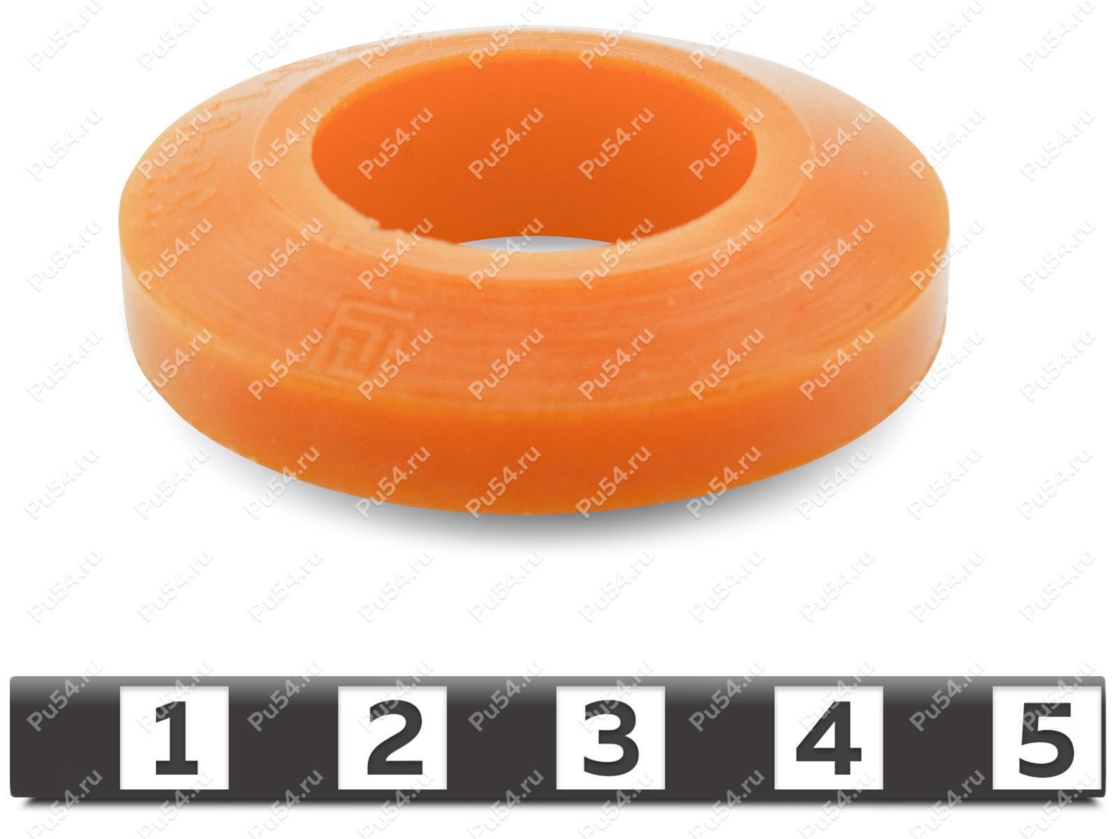Pin bush coupling replacement ring K4, Código de product 33-01-047-K4, Poliuretano, PU54i/K72/темно-оранжевый, Imagen №1