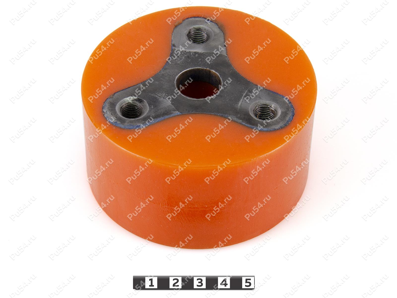Acoplamiento elástico D 100 x d 19 x H 50 mm (restauración), Código de product 333-01-949, Poliuretano, PU54/M72/оранжевый, Imagen №1