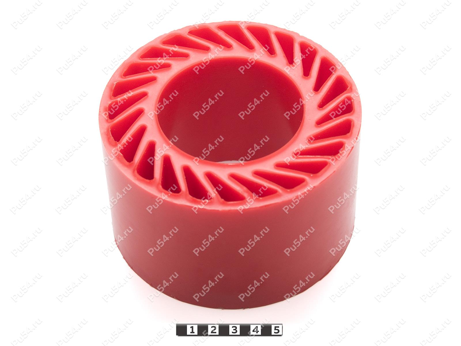 Ролик no-crush D 120 х d 70 х H75, Código de product 33-01-1487, Poliuretano, PU54/K60/красный, Imagen №1