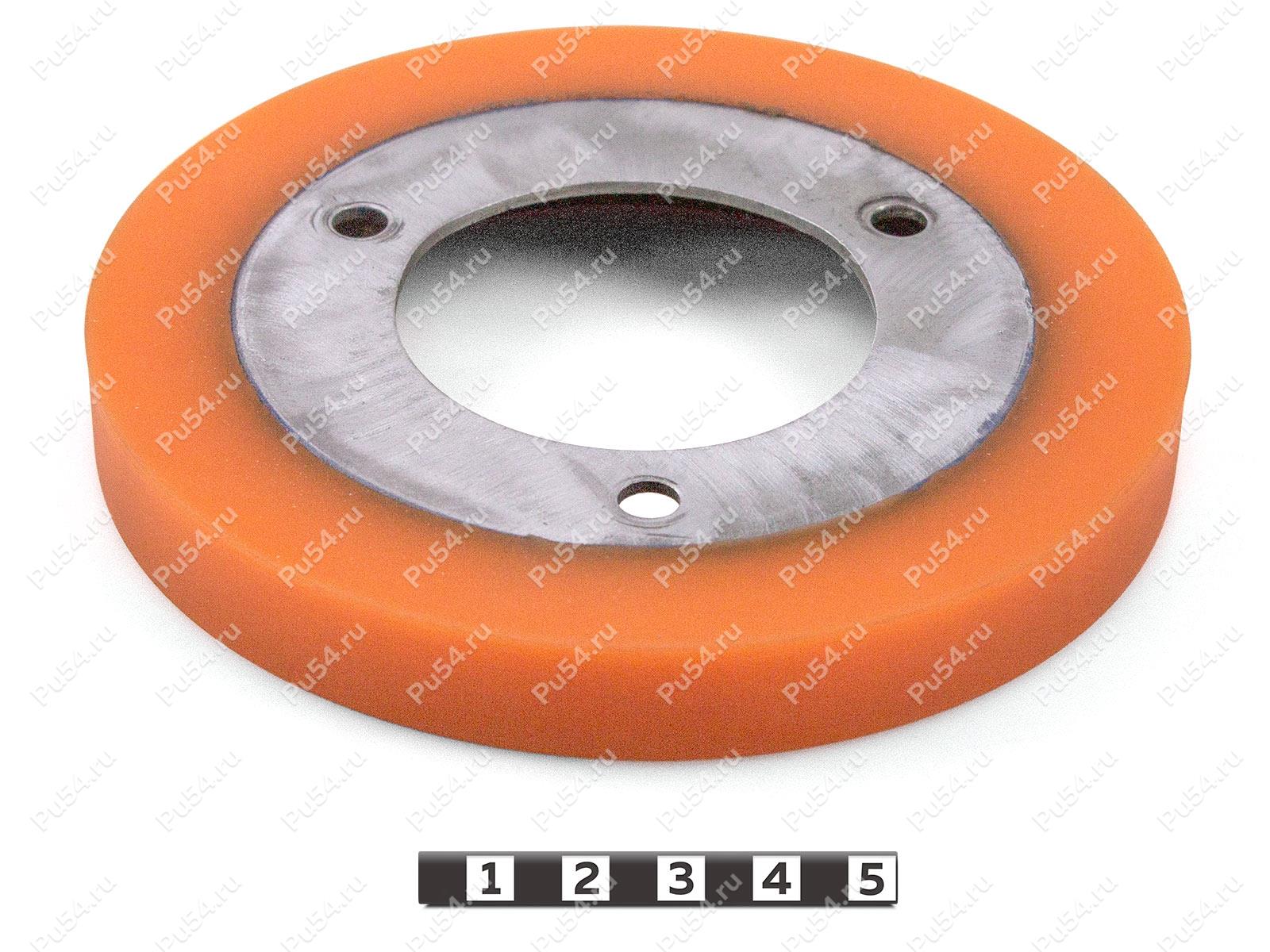 Диск фрикциона снегоуборщика D 130 x d 100 x H16 (восстановление), Código de product 333-01-983, Poliuretano, PU54/M72/оранжевый, Imagen №1