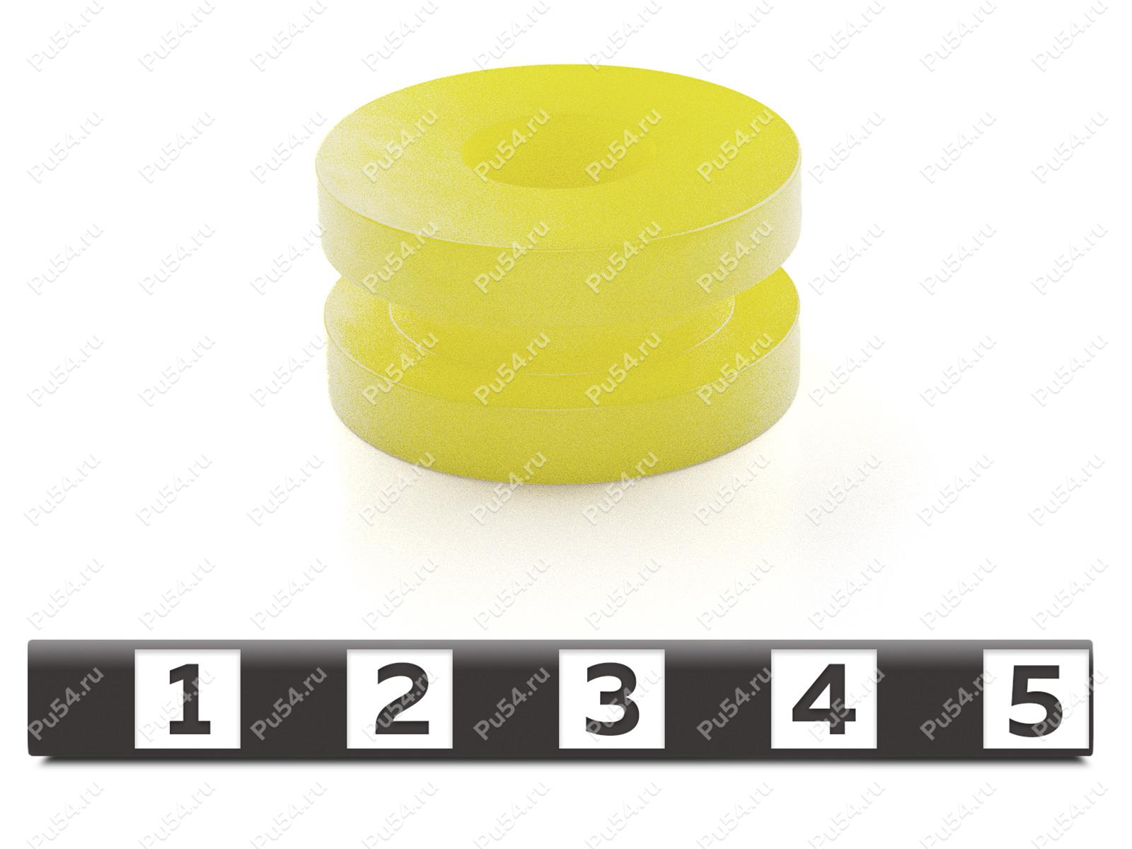 Ролик дверной 20*8,1*6, Código de product 33-78-014, Poliuretano, PU54/M95/желтый, Imagen №1