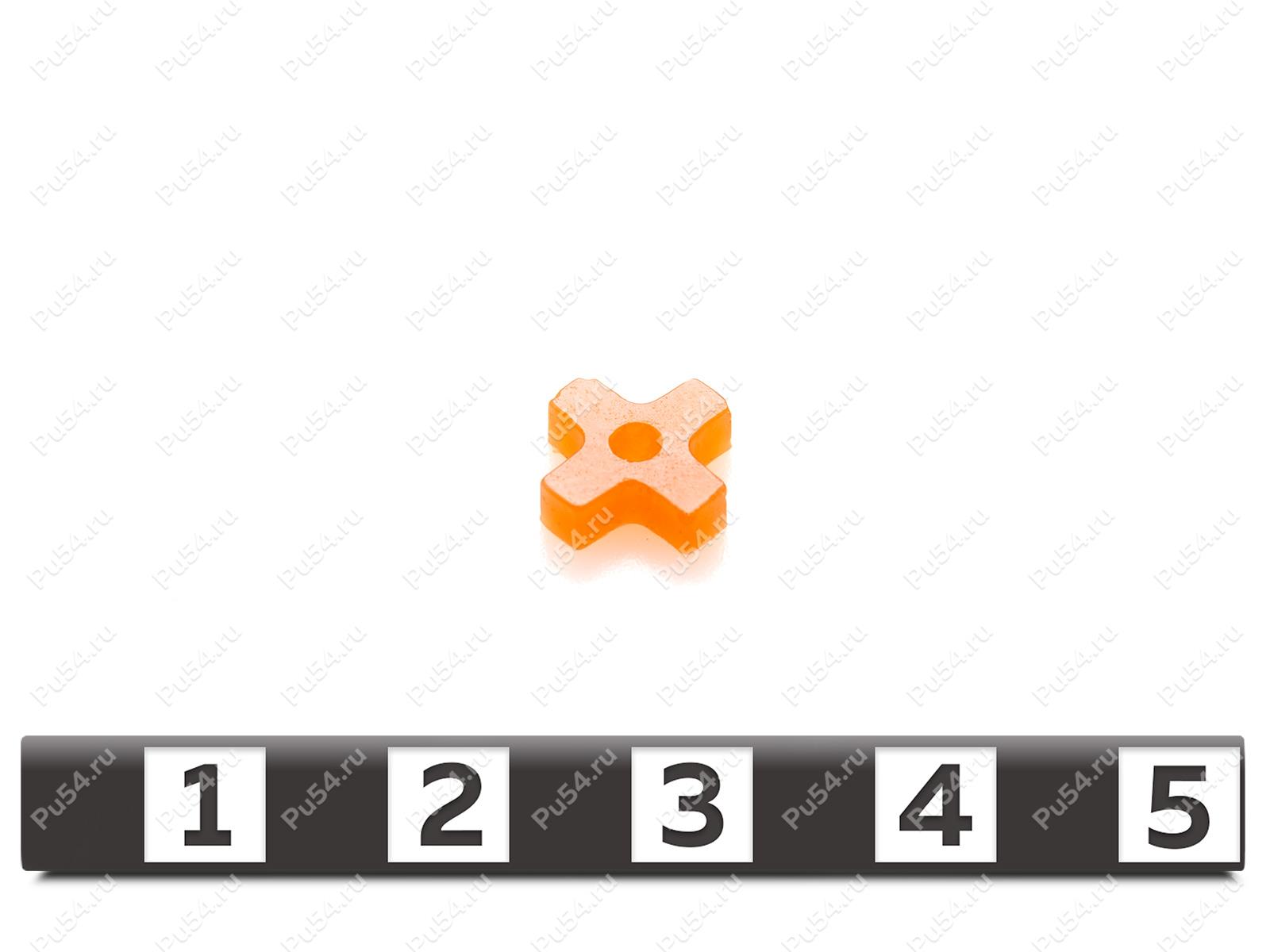 Вставка упругой муфты эластичная АД9.254.312 (Звездочка), Código de product 33-01-1458, Poliuretano, PU54/M72/оранжевый, Imagen №1