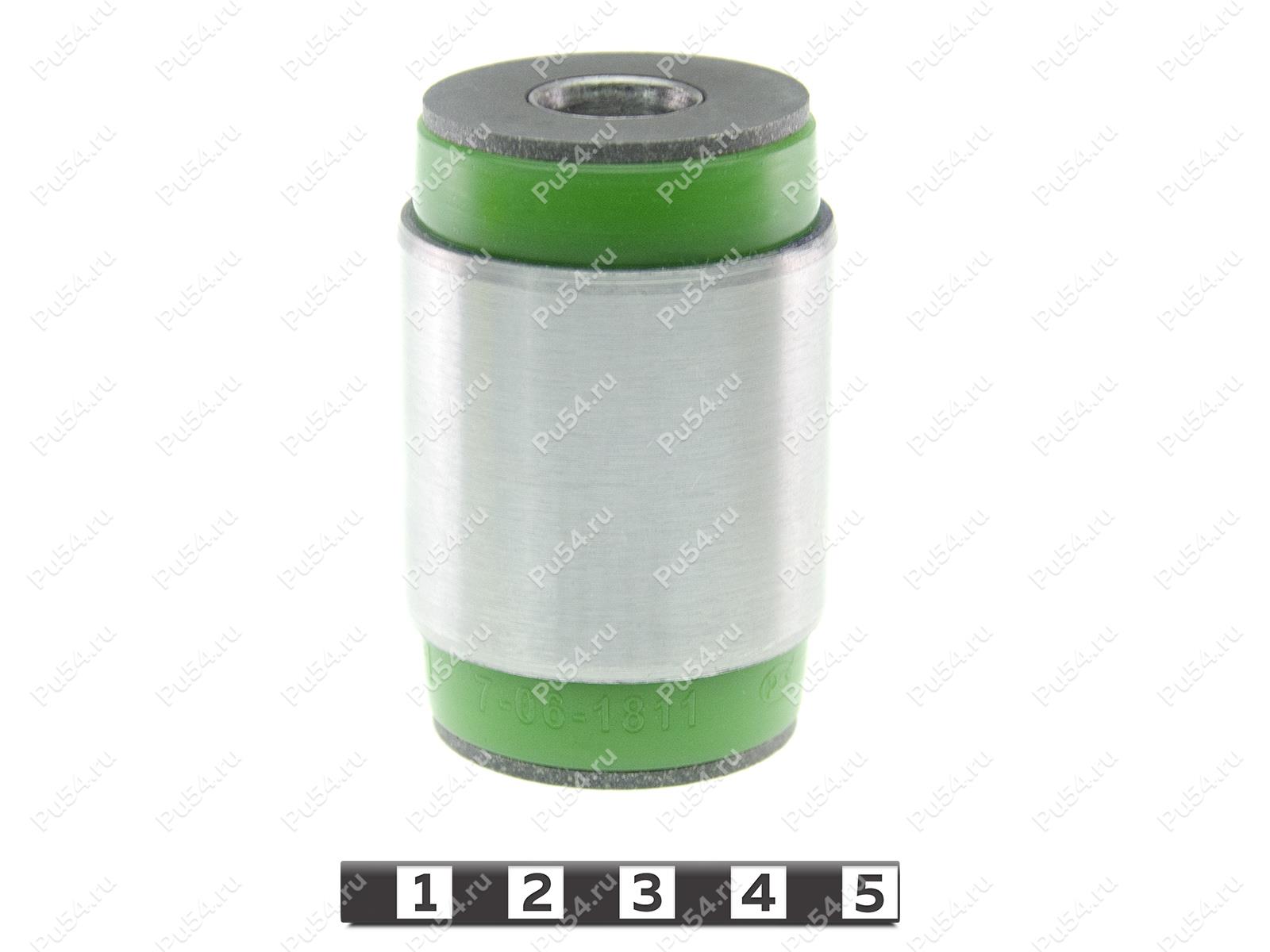 Buje, brazo de suspensión delantero, presionado, Código de product 7-06-1811, Poliuretano, PU54/M80/verde, Imagen №1