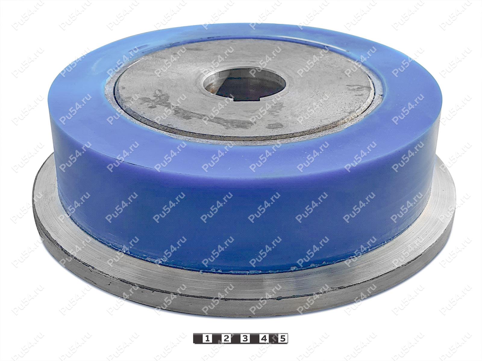 Колесо D 210 x d 155 x H 51 (восстановление), Código de product 333-01-1033, Poliuretano, PU54/M87/синий, Imagen №1