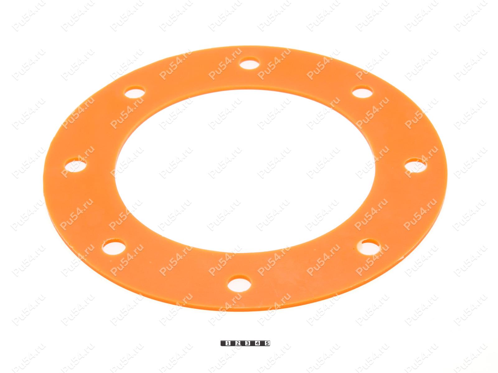 Уплотнение D578 x d444 x H4 фланцевое, Código de product 33-01-1895, Poliuretano, PU54/M72/оранжевый, Imagen №1