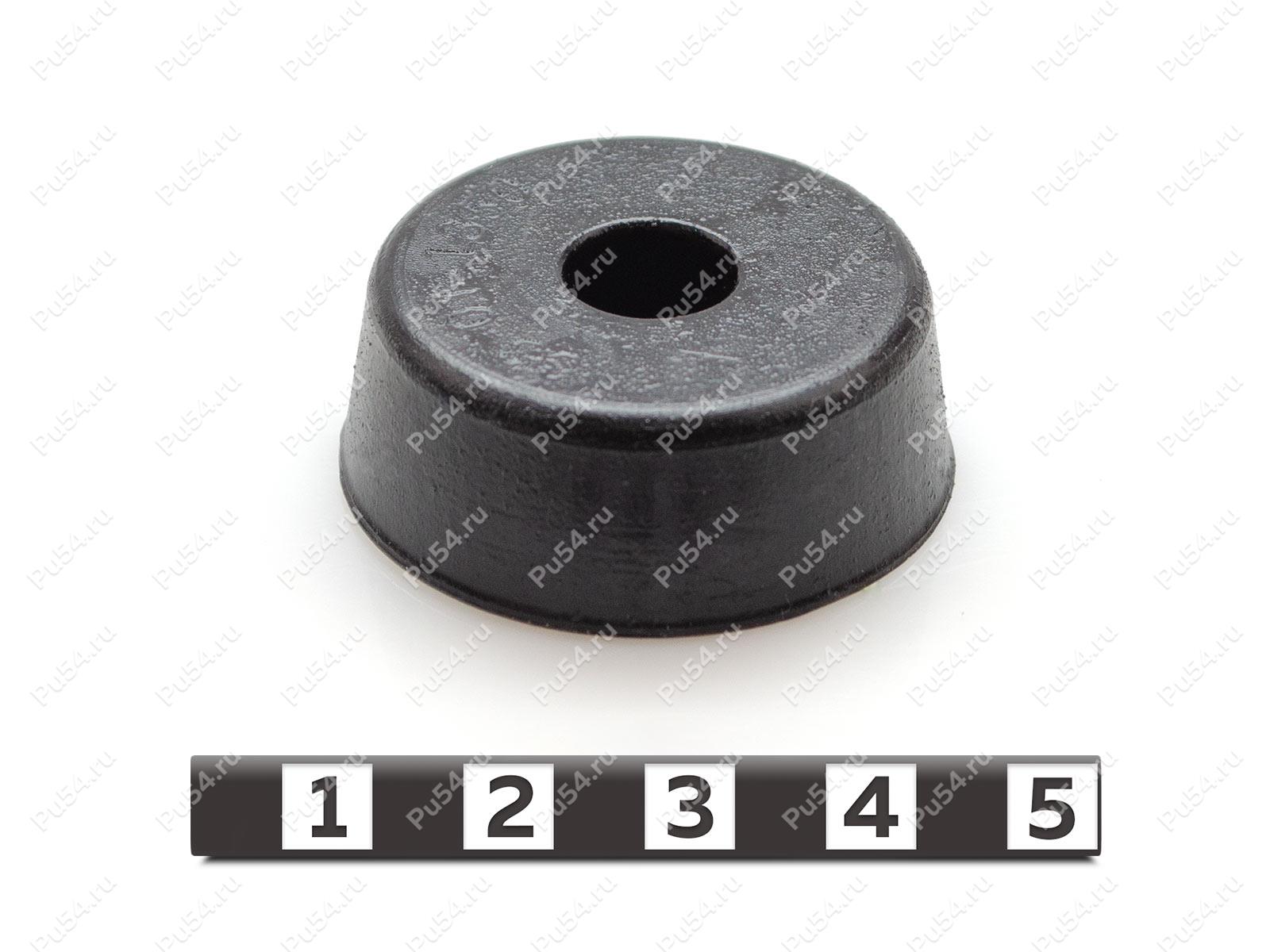 Ножка приборная D 37 x  d 5,5 x H 13,5, Código de product 33-01-1350, Poliuretano, PU54/M80/черный, Imagen №1