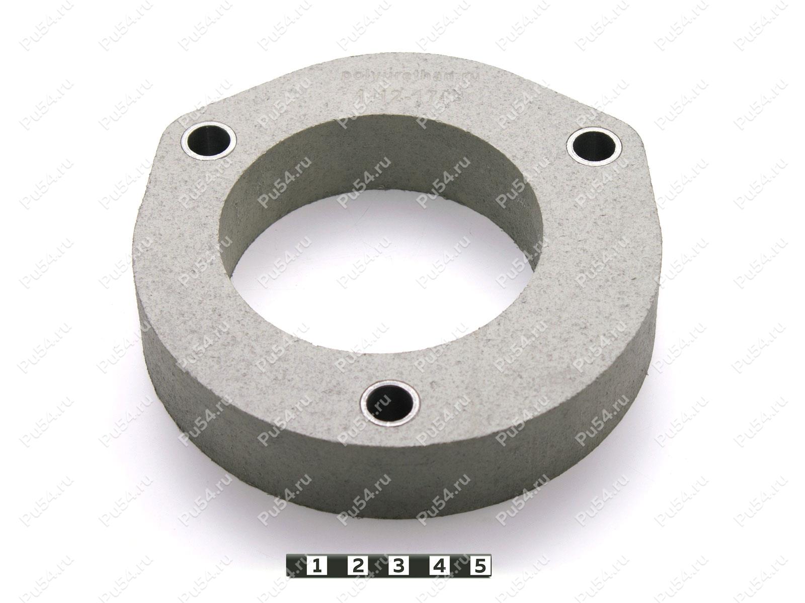 Front shock absorber strut spacer, 30 mm, Código de product 1-12-1743, Poliuretano, Полипропилен со втулками серый, Imagen №1