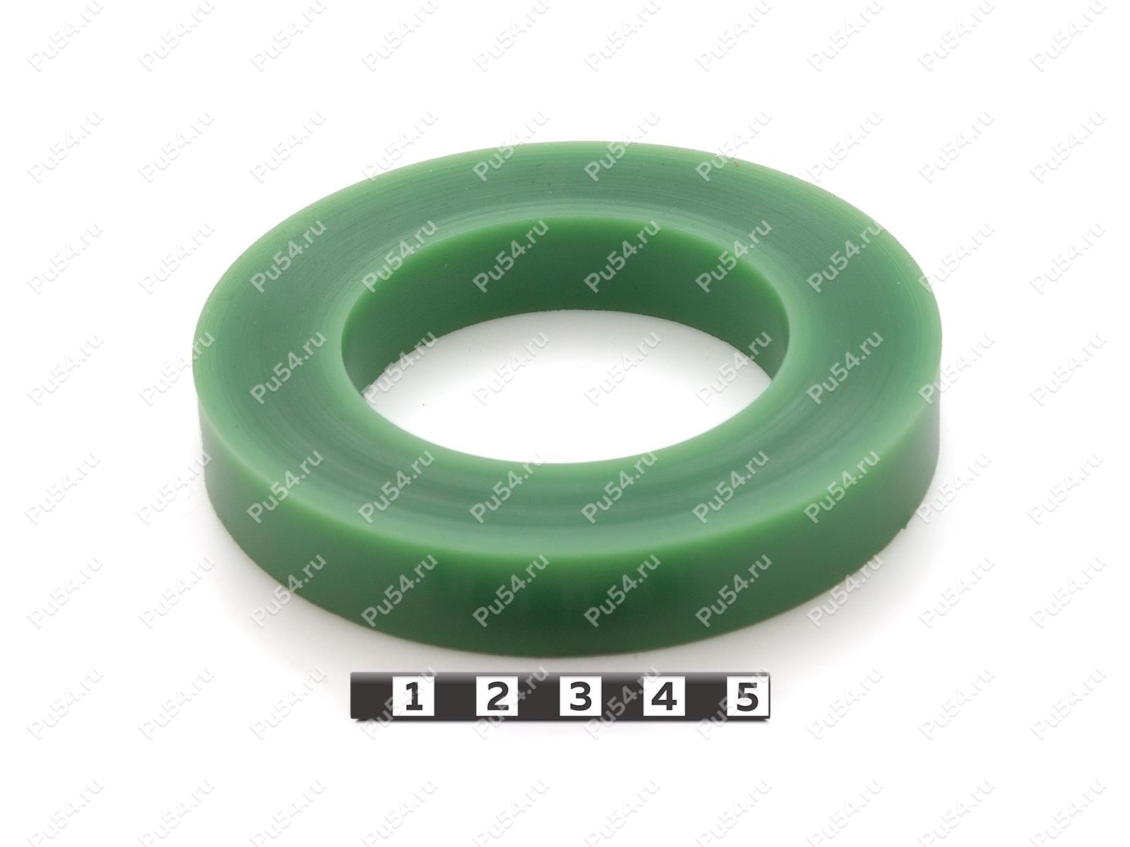 Ролик D 100 x d 61 x H 16, Código de product 33-01-1484, Poliuretano, PU54/M80/зеленый, Imagen №1