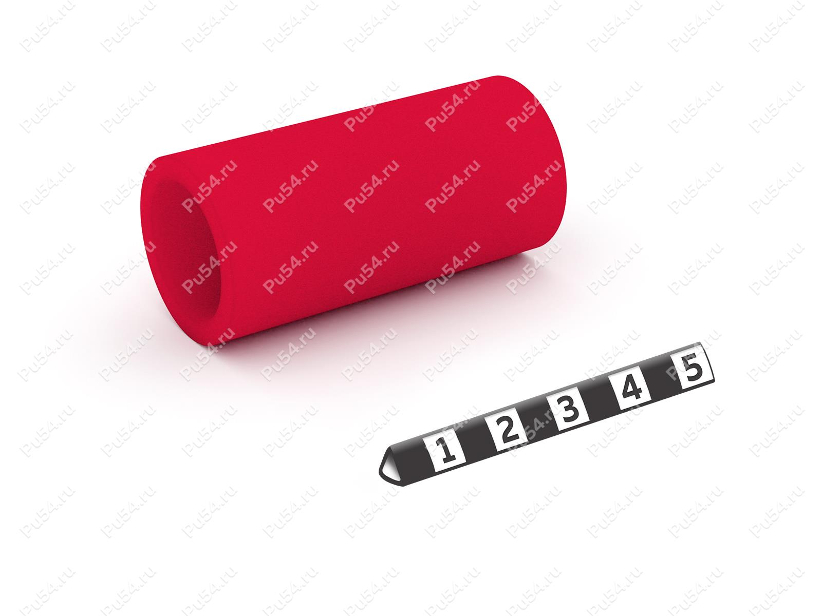 Bushing D 24 x d 18 x H 50, Código de product 33-01-658Z, Poliuretano, PU54/K55/rojo, Imagen №1