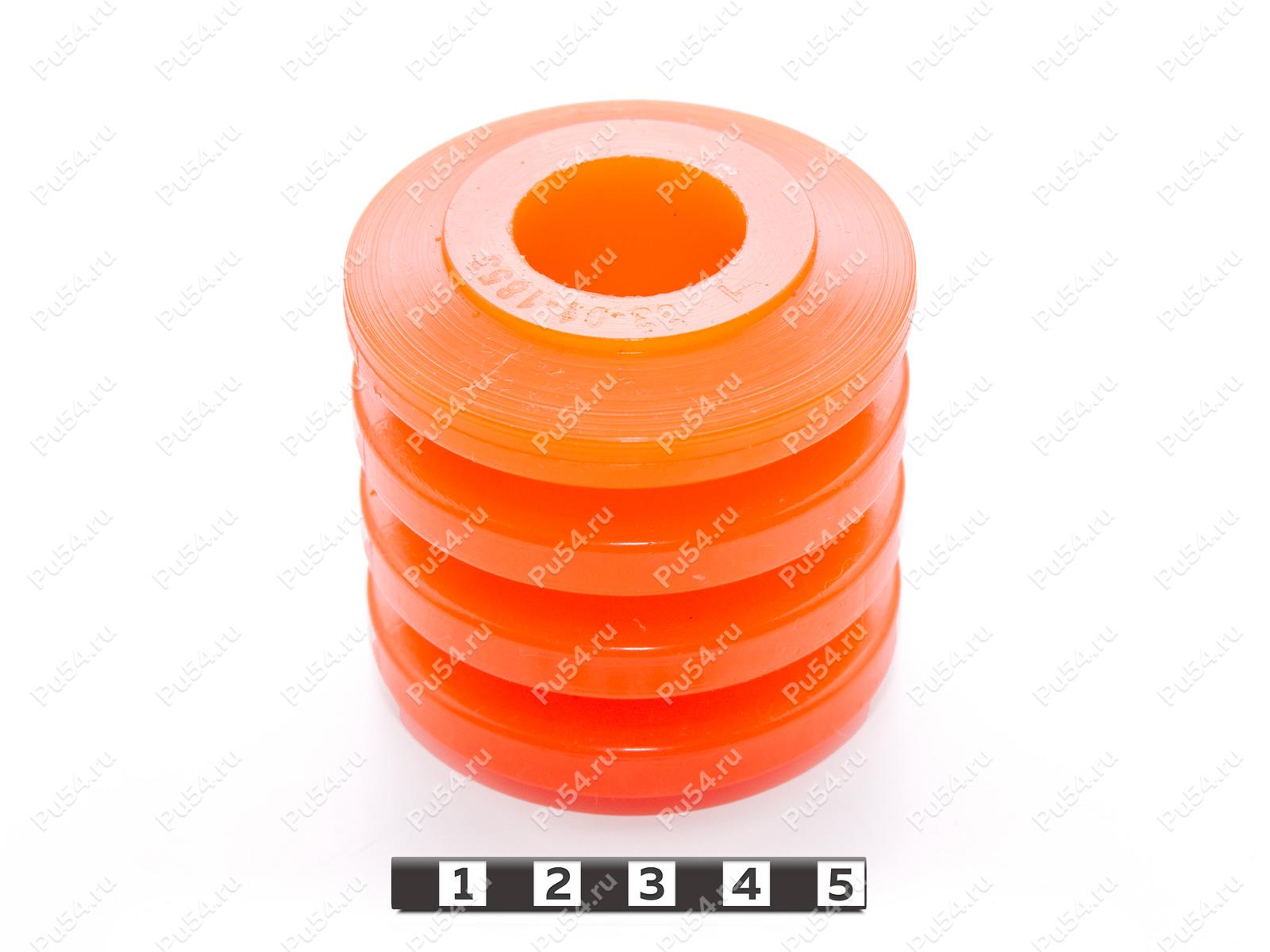 Втулка МУВП D62 x H25 x H60, Código de product 33-01-1853, Poliuretano, PU54/M72/оранжевый, Imagen №1