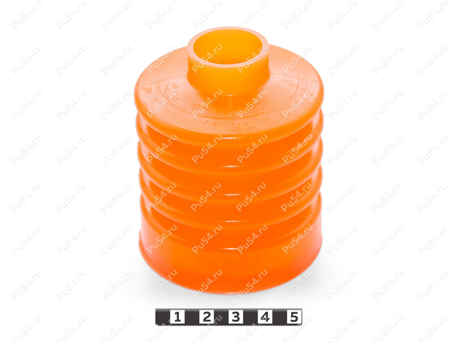 Пыльник D 55 х d 23 х H 80, Código de product 33-05-022, Poliuretano, PU54/M72/оранжевый, Imagen №1