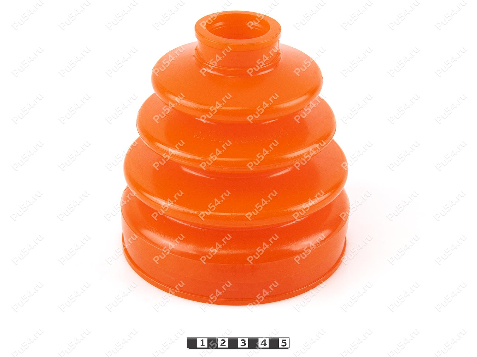 Dust boot, CV-joint, front suspension, Código de product 1-05-045, Poliuretano, PU54/M71/naranja, Imagen №1