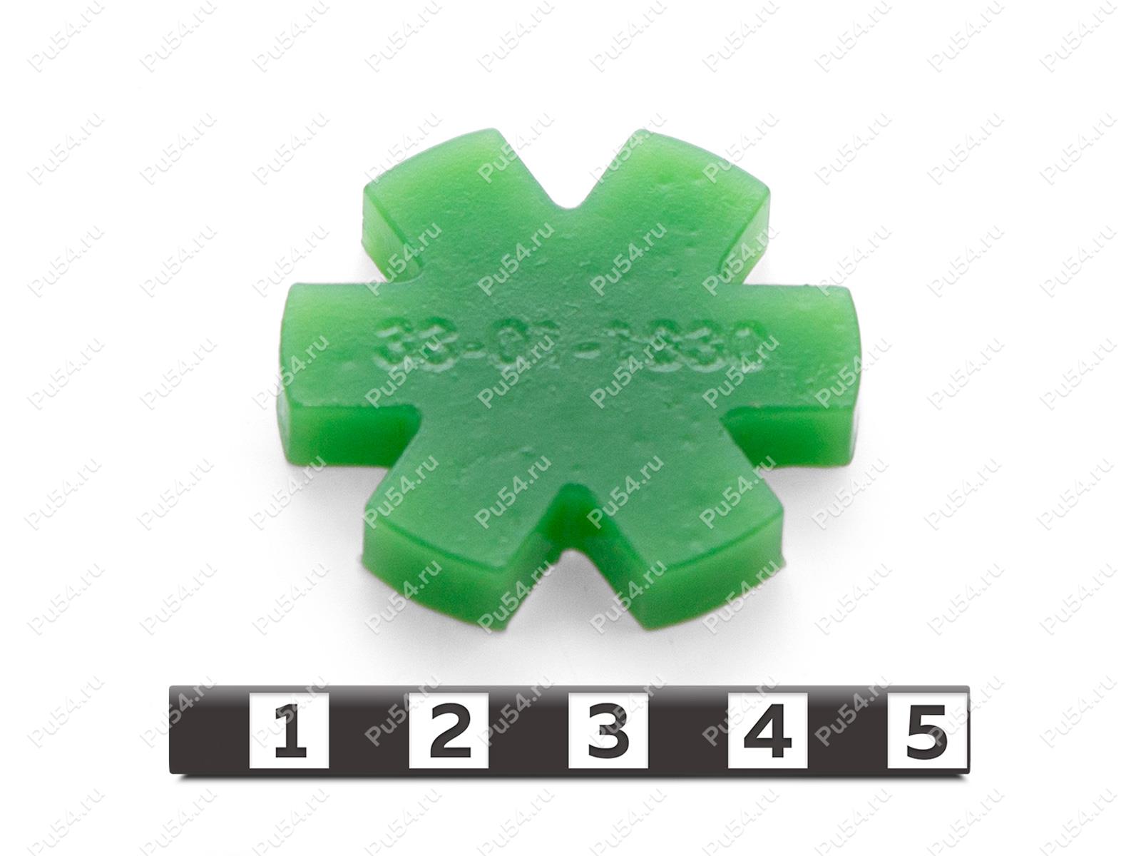 Вставка упругой муфты D38 x H6, Código de product 33-01-1830, Poliuretano, PU54/M80/зеленый, Imagen №1