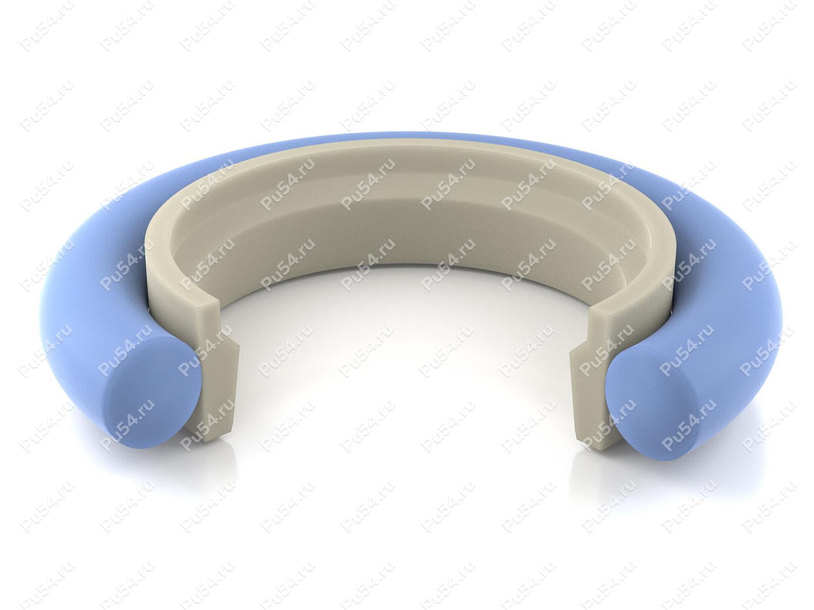 Уплотнение штока 80x95,1x6,3 аналог STEPSEAL K GIR 0800 GUARNITEC K35 KASTAS OMS-MR MERKEL, Código de product 70-08-946032, Poliuretano, PTFE+PU87*E, Imagen №1