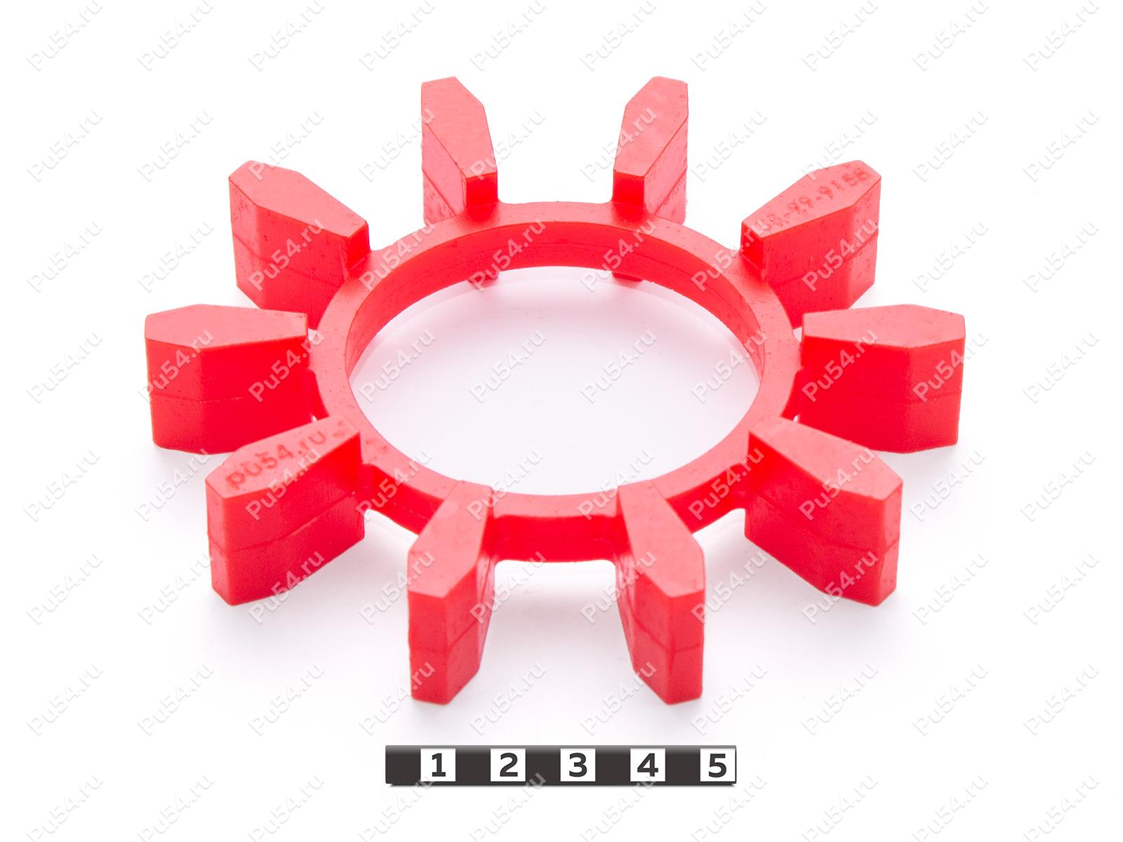 Эластичный элемент муфты N-BIPEX, аналог BIPEX 127, Código de product 33-99-9158, Poliuretano, PU54/M92/красный, Imagen №1