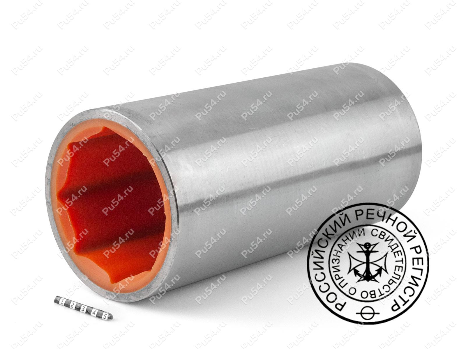 Cojinete lubricado por agua, Código de product 39-01-095, Poliuretano, PU54/K71/naranja oscuro, Imagen №1