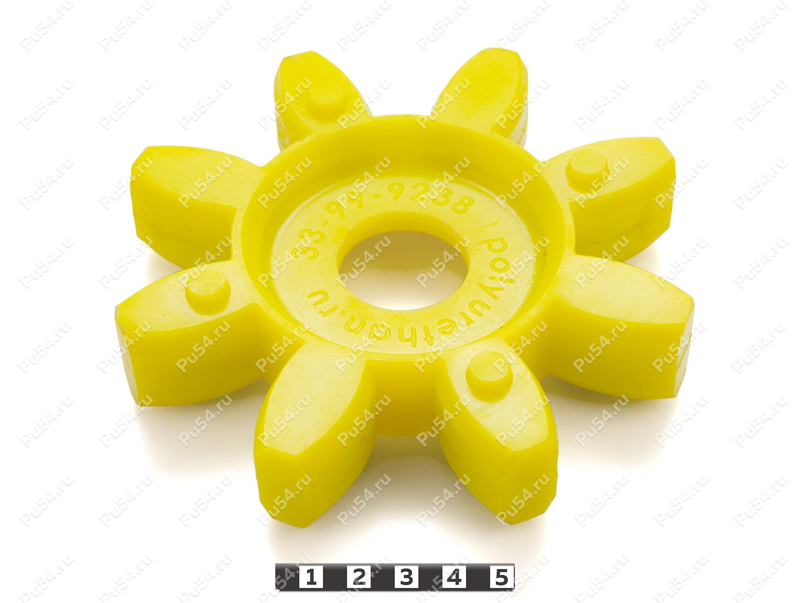 Упругий элемент муфты эскалатора 18ATF OTIS, аналог M752123, GS65, D=135, Código de product 33-99-9238, Poliuretano, PU54/M95/желтый, Imagen №1