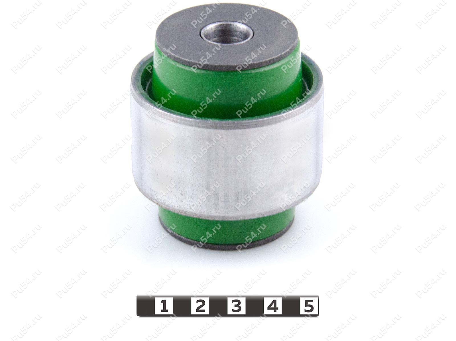 Lower straight control arm silent block, front suspension, Código de product 22-06-22171, Poliuretano, PU54/M80/verde, Imagen №1