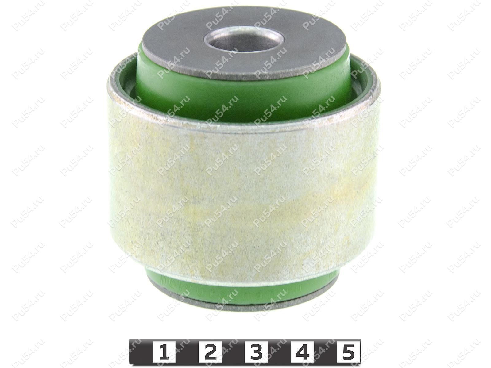 Axle rod silent block, rear suspension., Código de product 3-06-1321, Poliuretano, PU54/M80/verde, Imagen №1