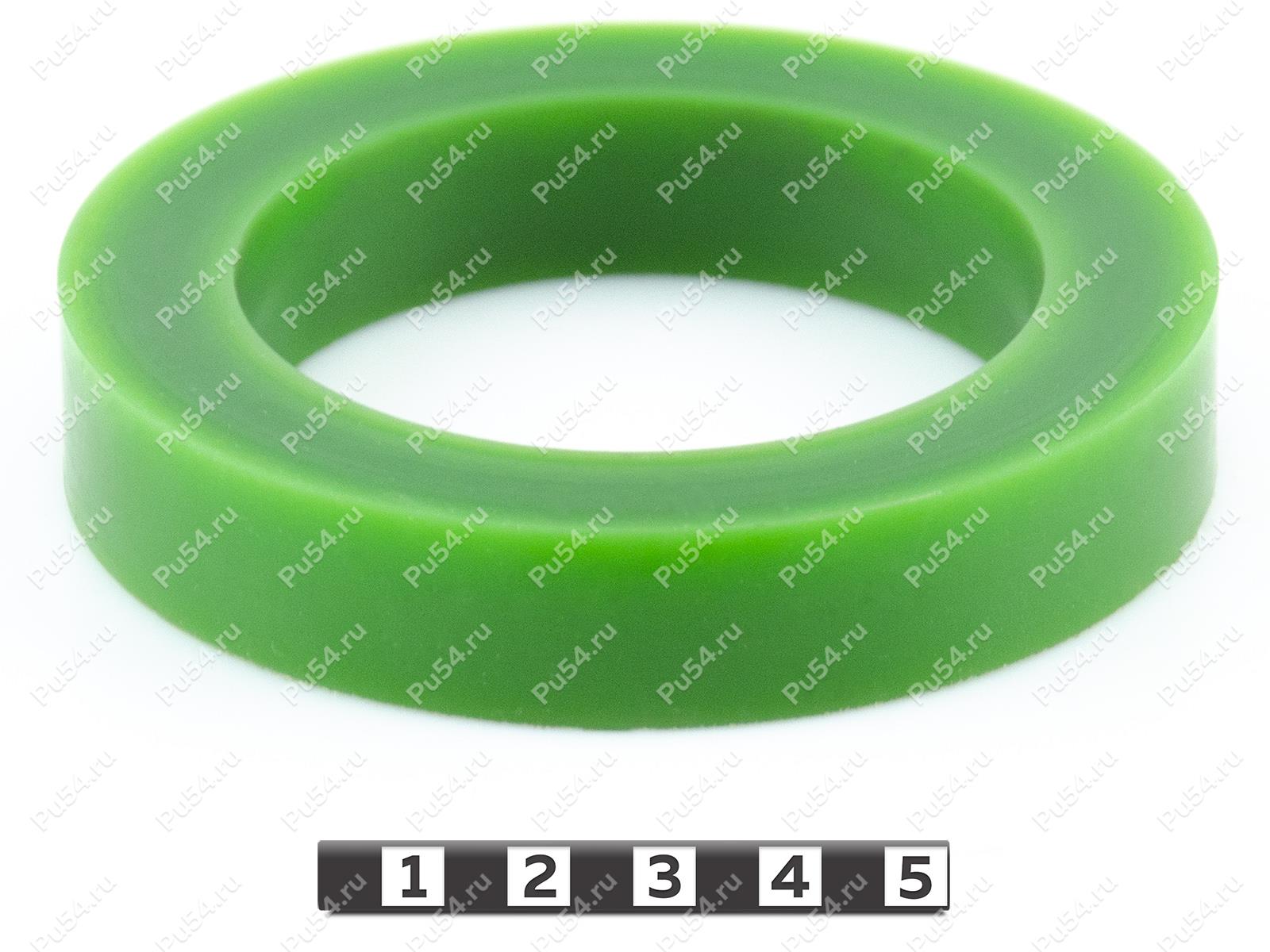 Roller of the machine pulling D100хd70хH19, Código de product 33-01-1110, Poliuretano, PU54/M80/verde, Imagen №1
