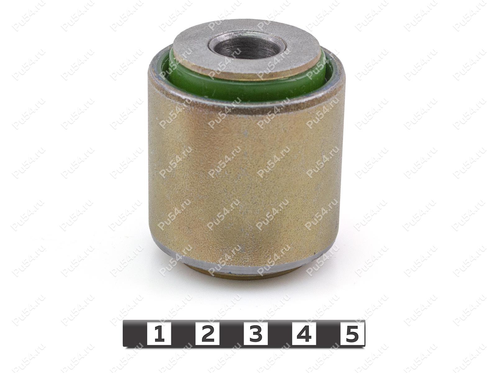 Lower lateral control arm rear outer silent block, front suspension (pressed-in), Código de product 21-06-19821, Poliuretano, PU54/M80/зеленый, Imagen №1