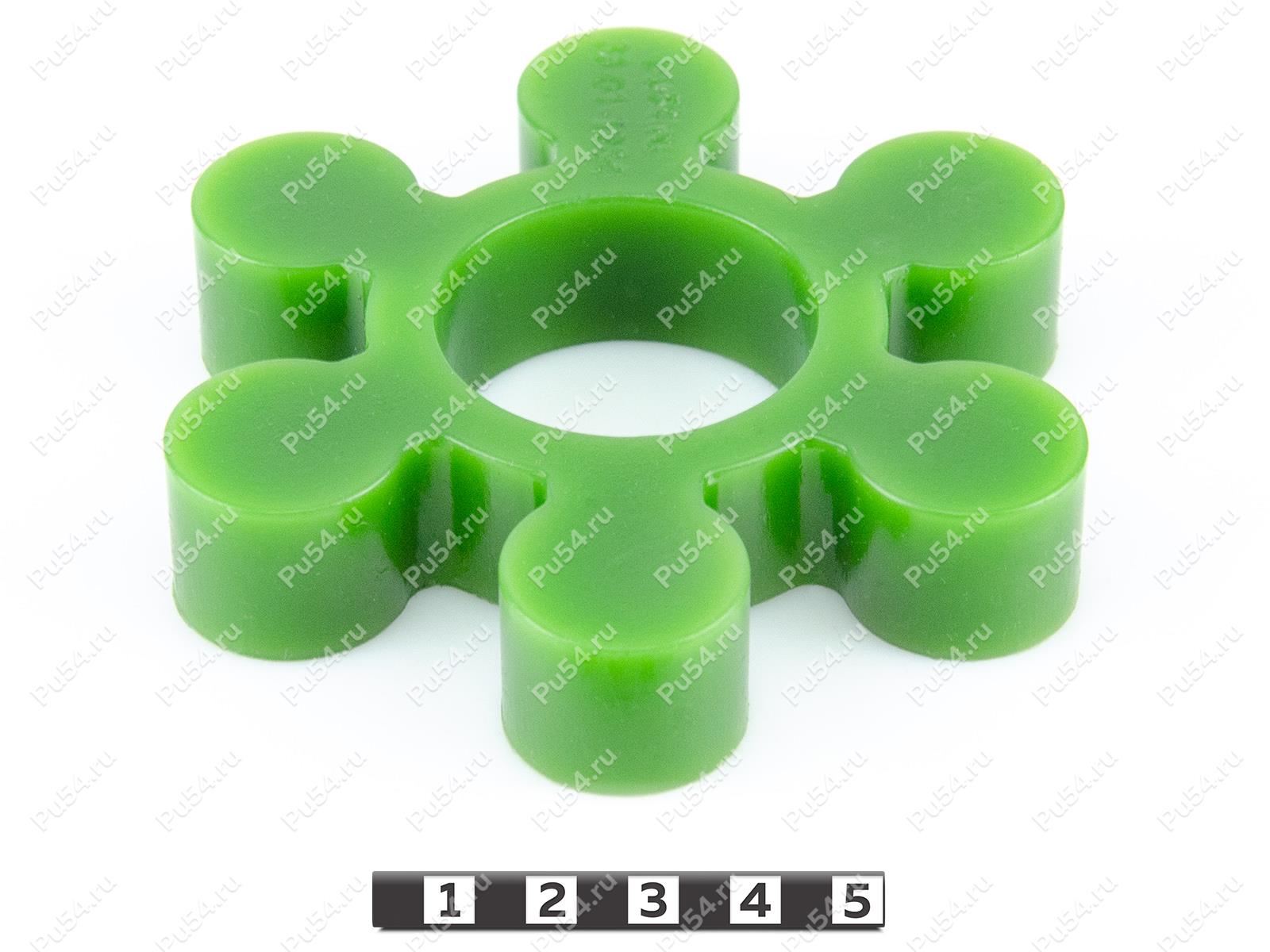 Piñón de acoplamiento elástico 105*40*20 (6 vigas, d 25), Código de product 33-01-1234, Poliuretano, PU54/M80/зеленый, Imagen №1