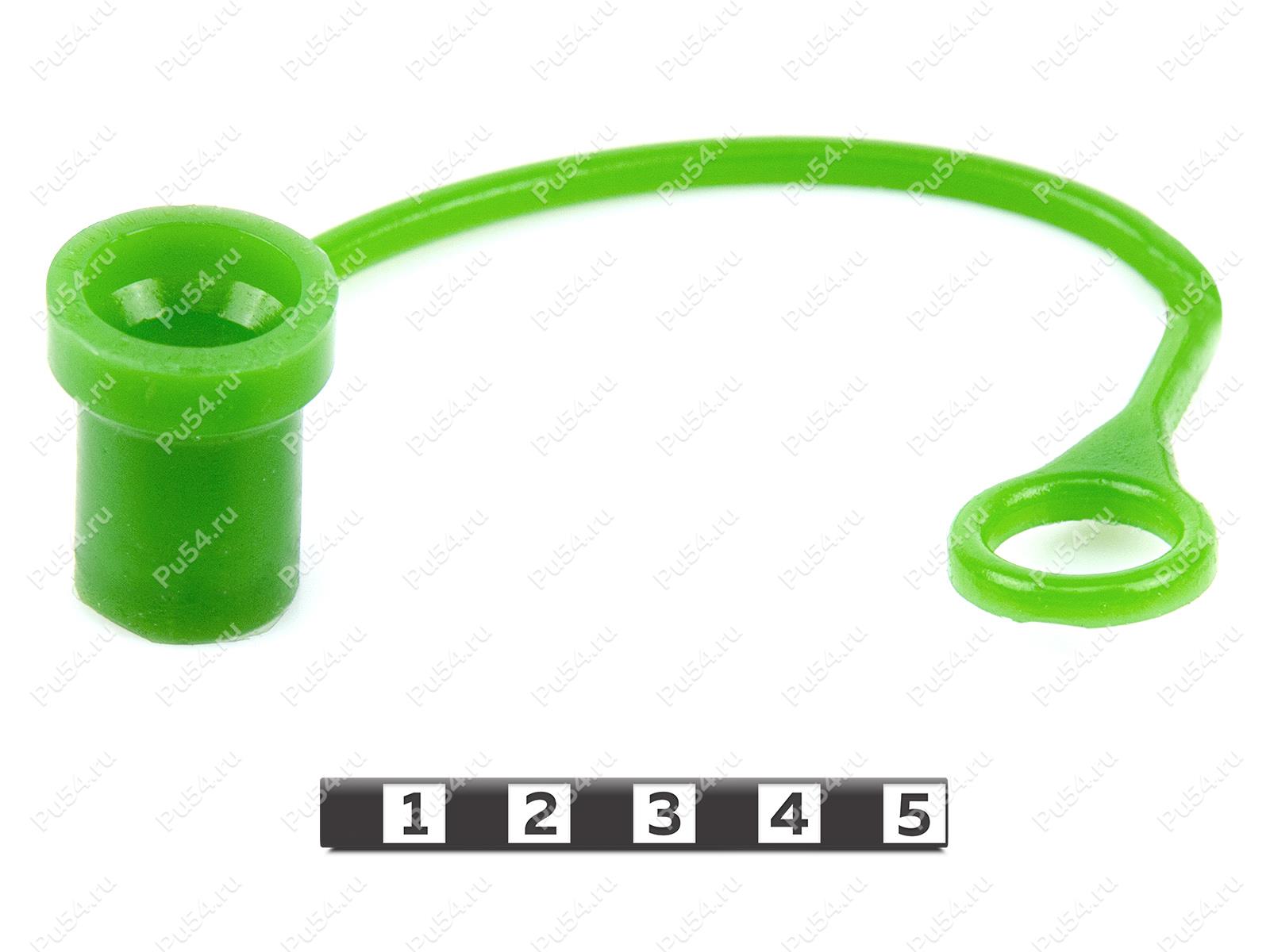 Tapa (antera) de una punta de una manguera hidráulica, 13 mm, Código de product 0-00-9732, Poliuretano, PU54/M80/зеленый, Imagen №1