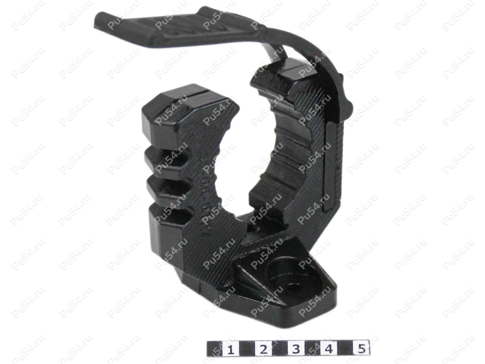Fijación para una pala (1-3 agujeros, paralelo) 100 piezas, Código de product 33-22-0127-1, Poliuretano, negro, Imagen №1