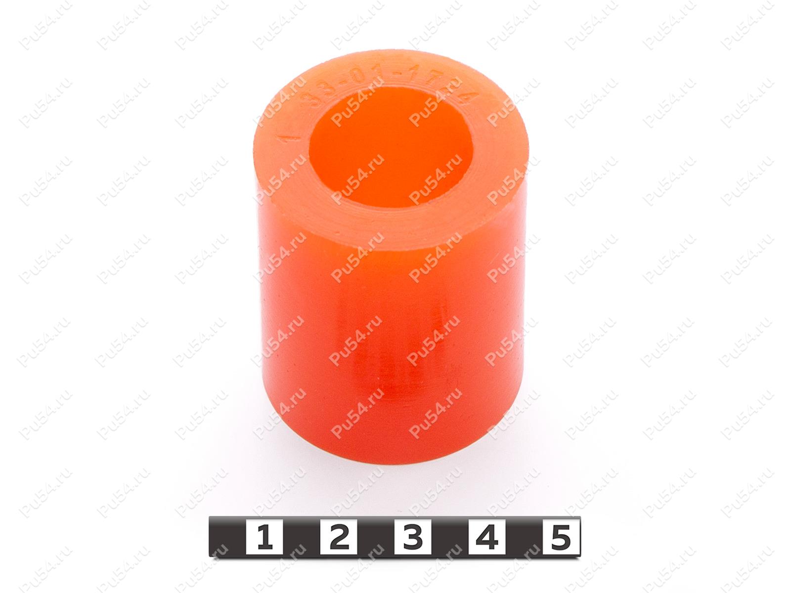 Втулка D37 x d22 x H45, Código de product 33-01-1724, Poliuretano, PU54/M72/оранжевый, Imagen №1