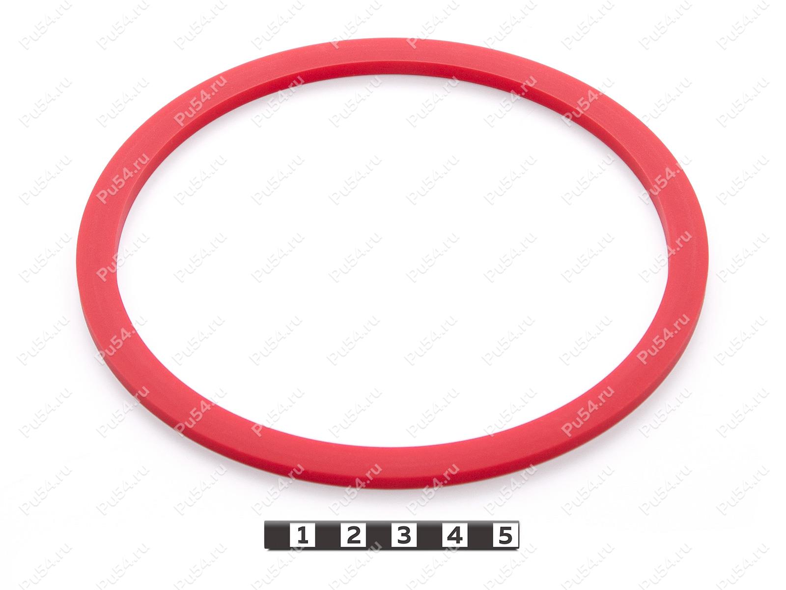 Уплотнение ЗМС80х35.00.00.003 132*116*4, Código de product 33-78-195, Poliuretano, PU54/M92/красный, Imagen №1