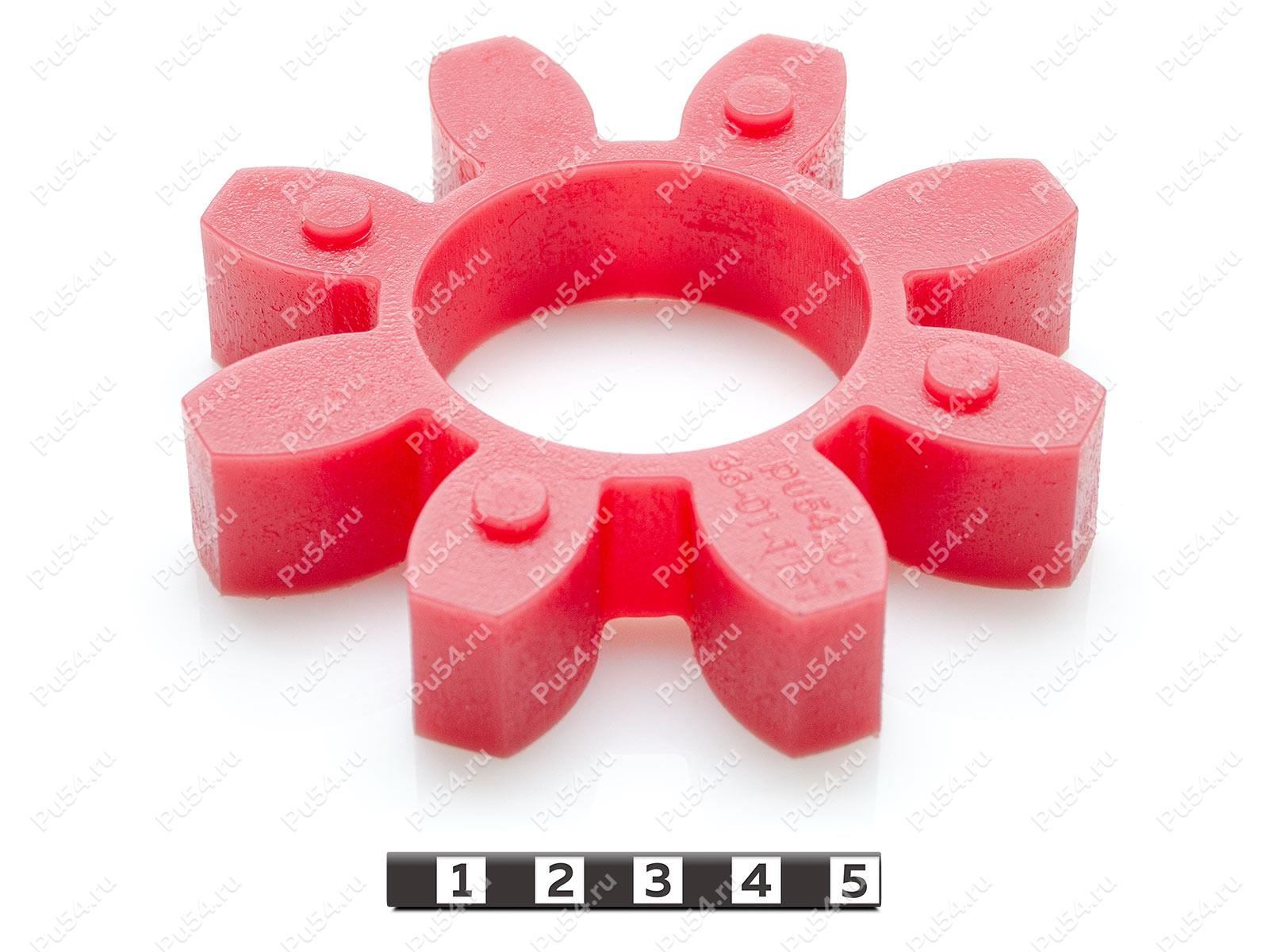 Piñón de acoplamiento elástico 135*68*26 (8 vigas), Código de product 33-01-1153, Poliuretano, PU54/M92/rojo, Imagen №1