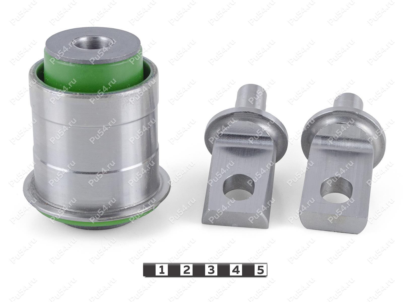 Lower control arm front silent block, rear suspension, Código de product 7-20-27991, Poliuretano, PU54/M80/зеленый, Imagen №1