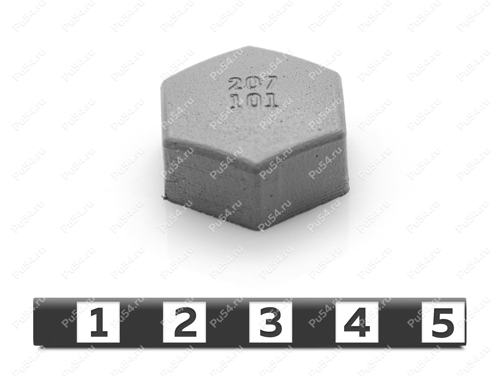 Restraining bolt cap, front suspension, Código de product 2-07-101, Poliuretano, PU54/M80/черный, Imagen №1