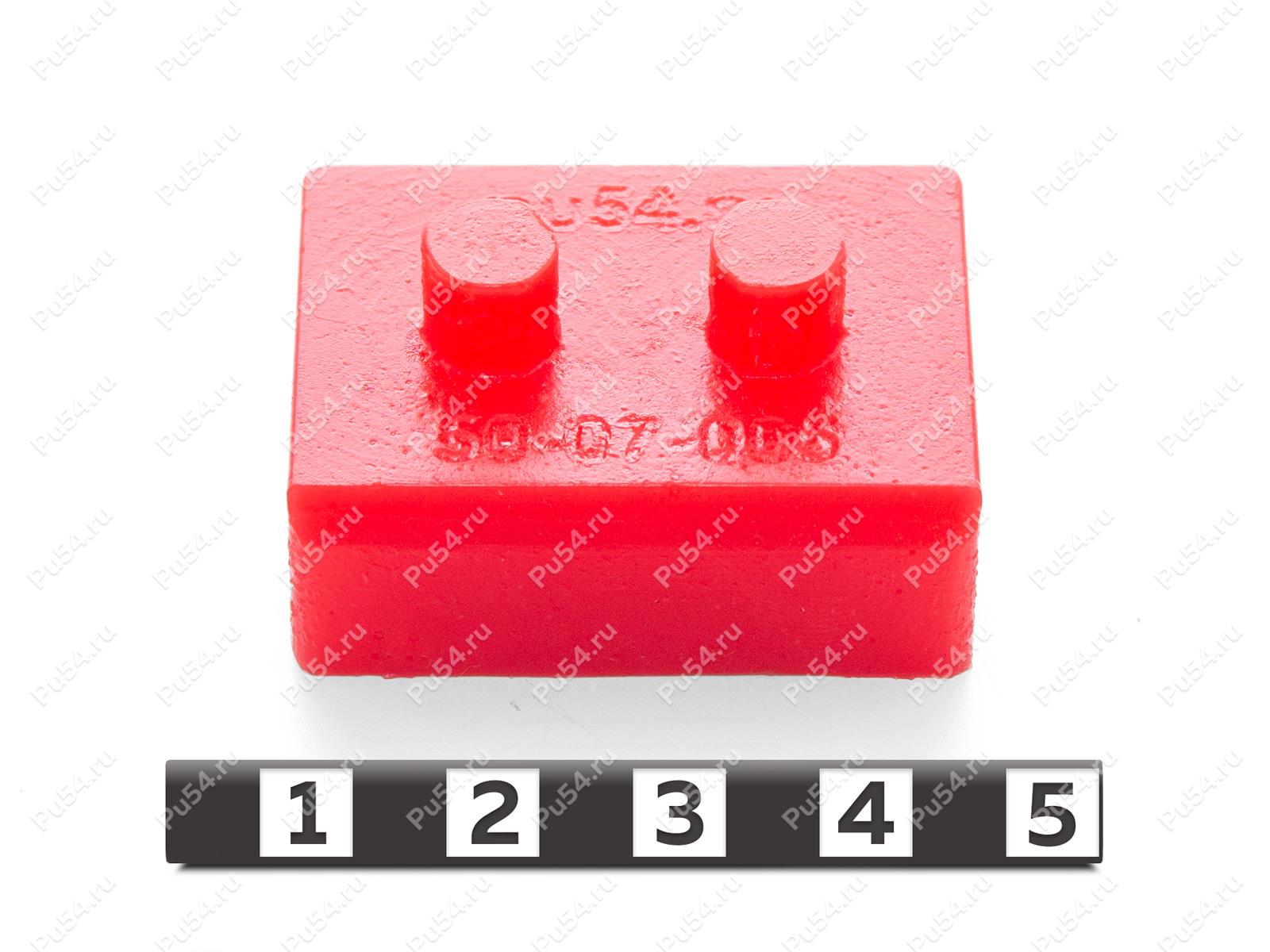 Отбойник ограничитель двигателя снегохода, Código de product 50-07-005, Poliuretano, PU54/M92/красный, Imagen №1