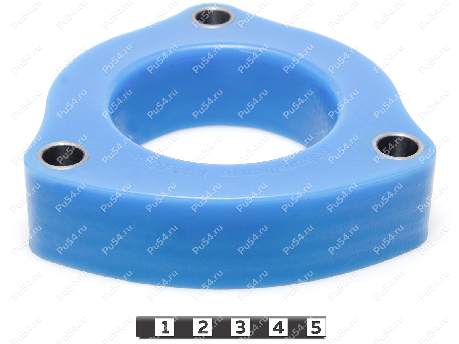 Front shock absorber strut spacer (lift+ 30 mm), Código de product 7-12-0363, Poliuretano, Полипропилен со втулками серый, Imagen №1