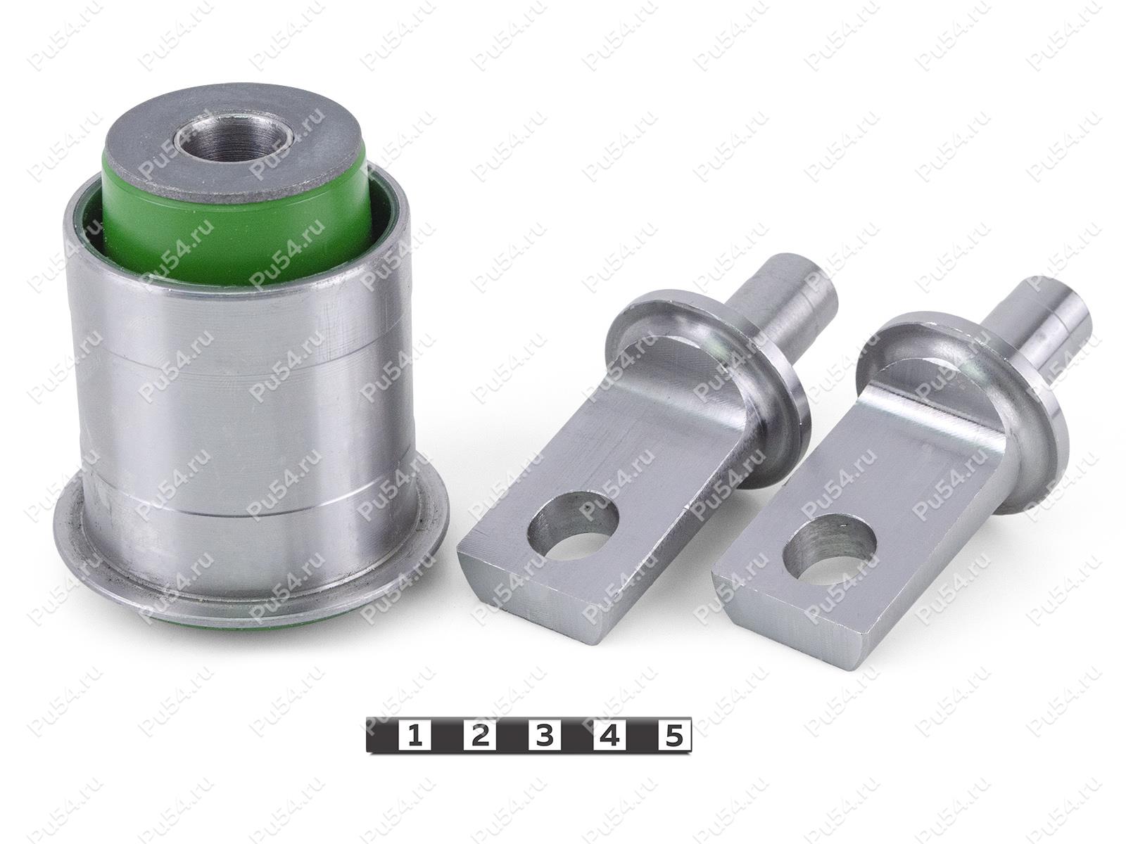 Lower control arm front silent block, rear suspension, Código de product 7-20-28001, Poliuretano, PU54/M80/зеленый, Imagen №1