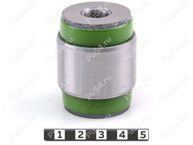 Lower lateral control arm hub silent block, rear suspension., Código de product 7-06-2051, Poliuretano, PU54/M80/verde, Imagen №1