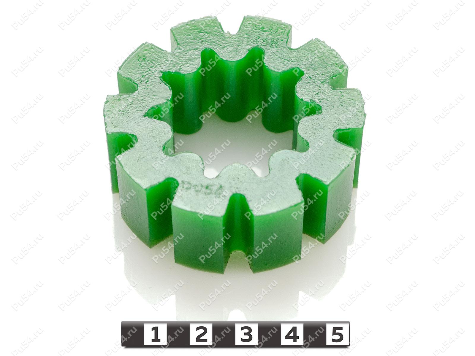 Демпфер D 60 x d 30 x H 23, Código de product 33-01-1368, Poliuretano, PU54/M80/зеленый, Imagen №1