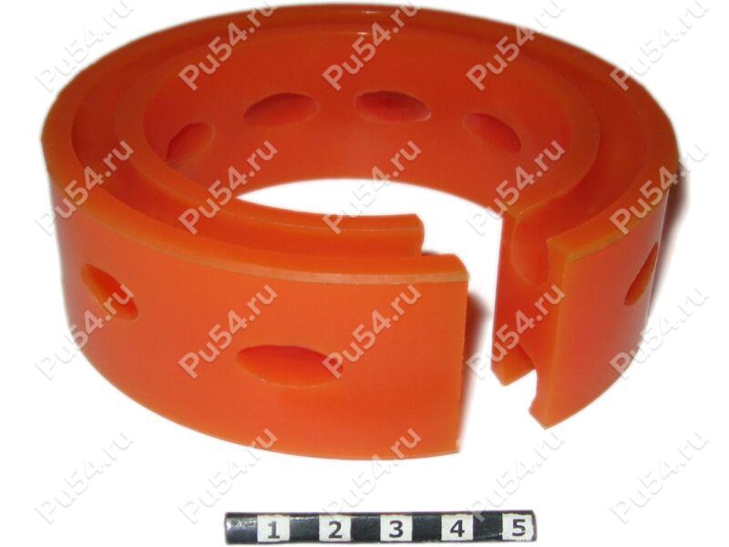 Cojín de resorte de suspensión entre vueltas (tamaño F), Código de product 0-12-13125, Poliuretano, PU54/M72/оранжевый, Imagen №1