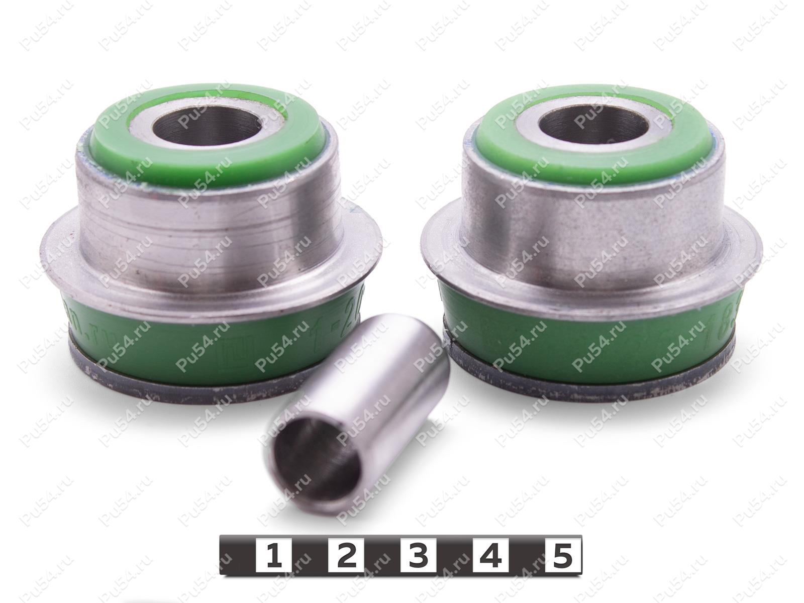 Low control arm front silent block (2 pcs), front suspension, pressed-in, Código de product 1-20-1831, Poliuretano, Imagen №1