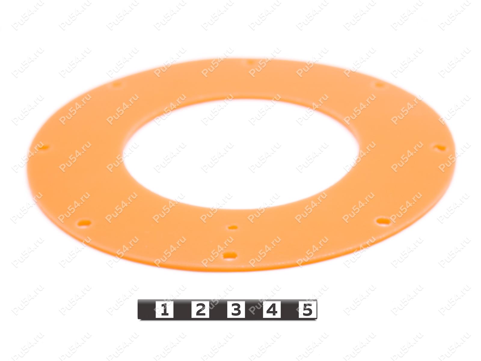 Мембрана D140 x d78 x H2, Código de product 33-01-1871, Poliuretano, PU54/M72/оранжевый, Imagen №1