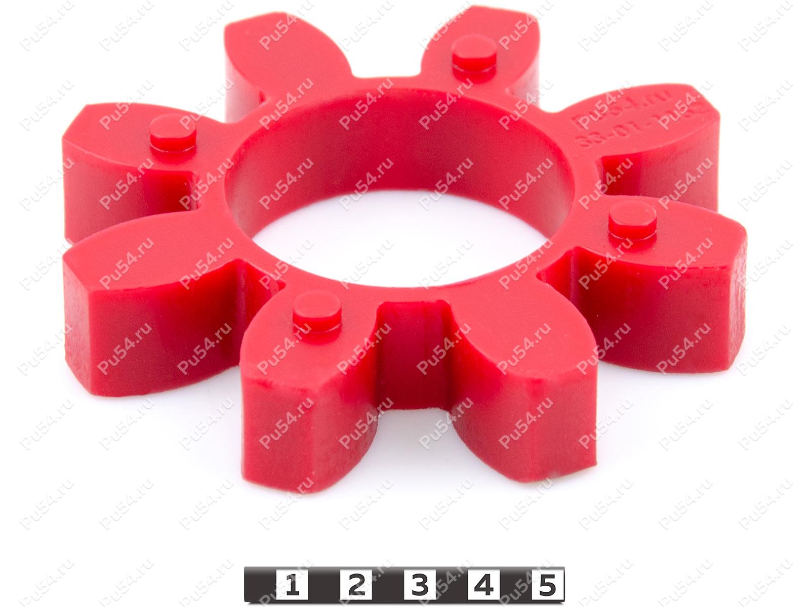 Piñón de acoplamiento elástico 120*60*22 (8 vigas), Código de product 33-01-1152, Poliuretano, PU54/M92/rojo, Imagen №1