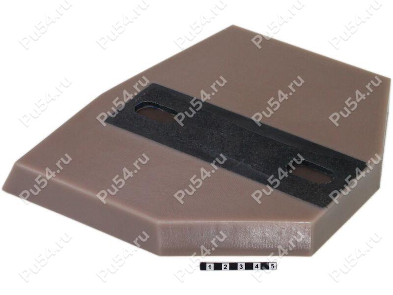 Concrete mixer blade, right, Código de product 33-01-975, Poliuretano, PU54/K92/beige, Imagen №1