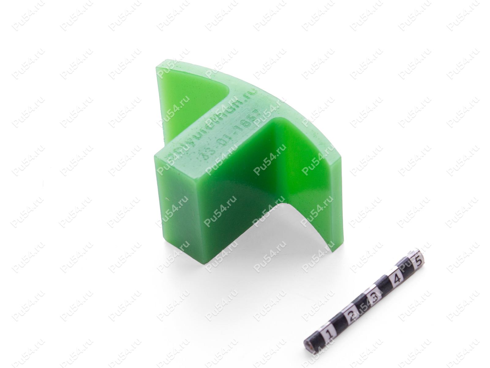 Сегмент 43,5 x 37.5 x 73.5, вставка муфты, Código de product 33-01-1857, Poliuretano, PU54/M80/зеленый, Imagen №1