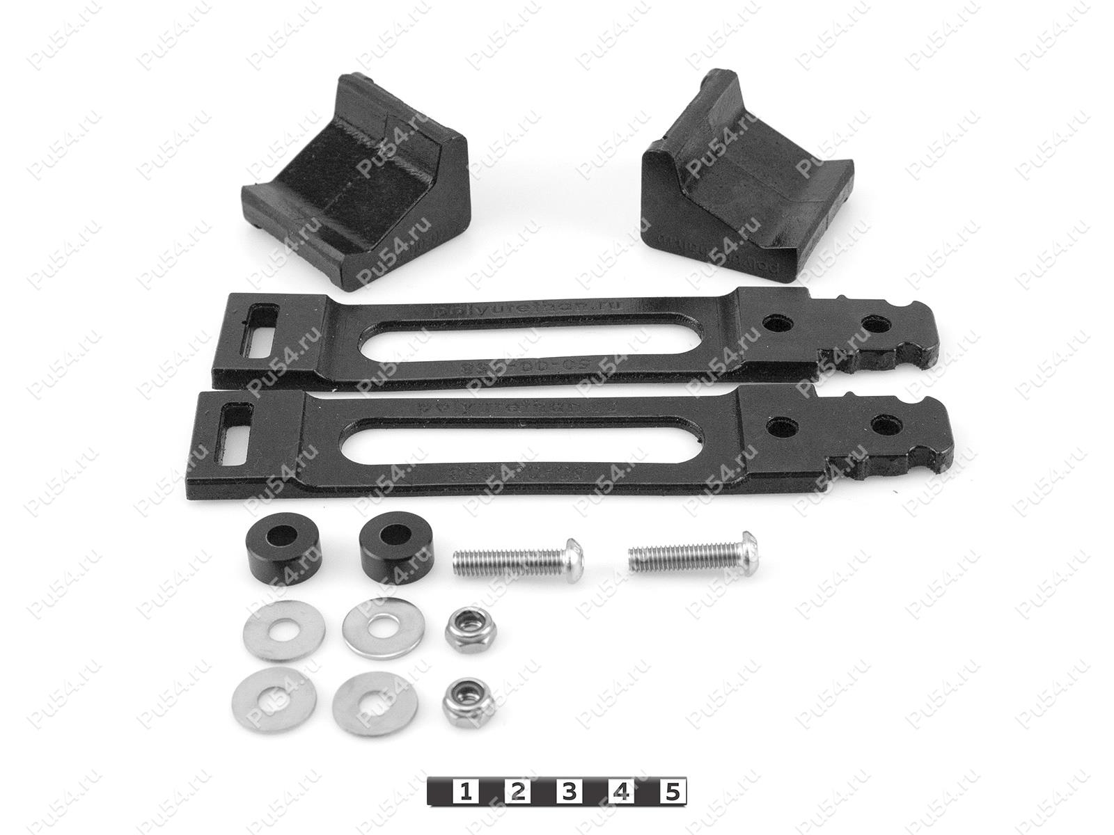 Snowmobile luggage license plate attachment kit, Código de product 50-20-058, Poliuretano, черный, Imagen №1