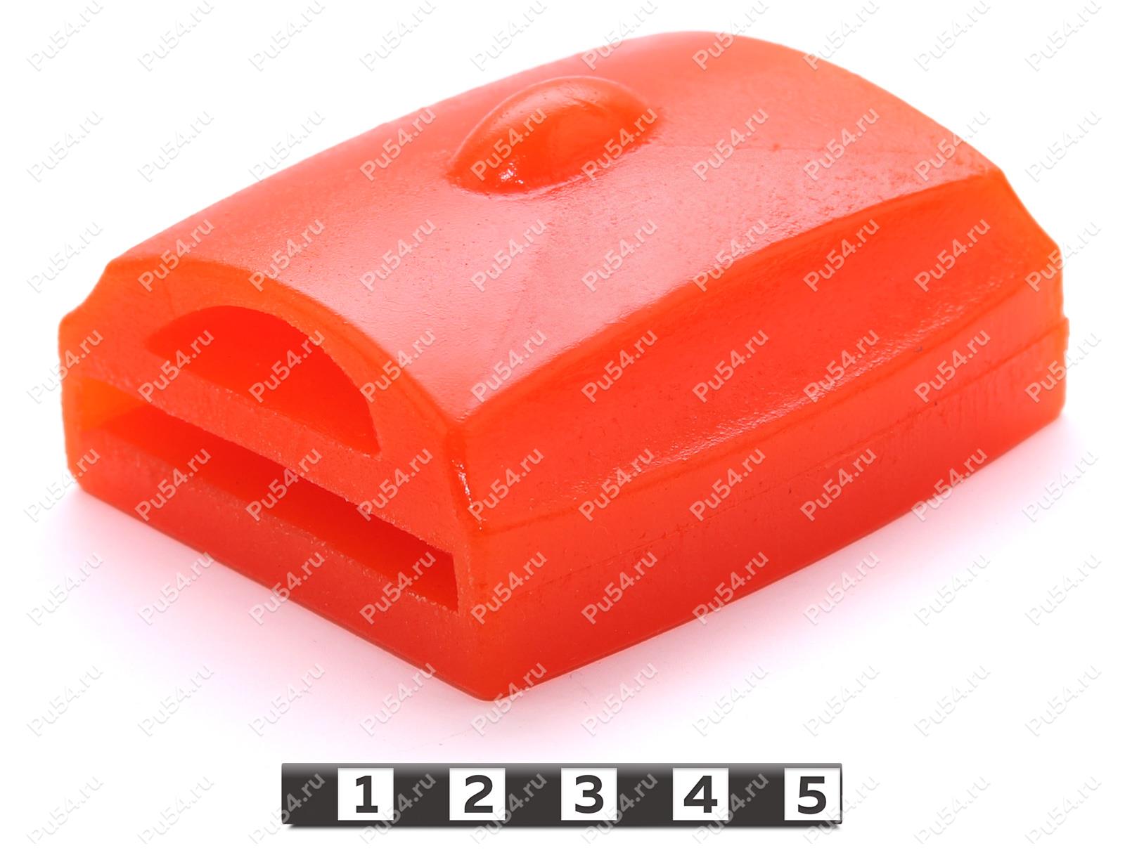 Прокладка рессоры задней подвески, демпфер, Código de product 18-07-001, Poliuretano, PU54/M72/оранжевый, Imagen №1
