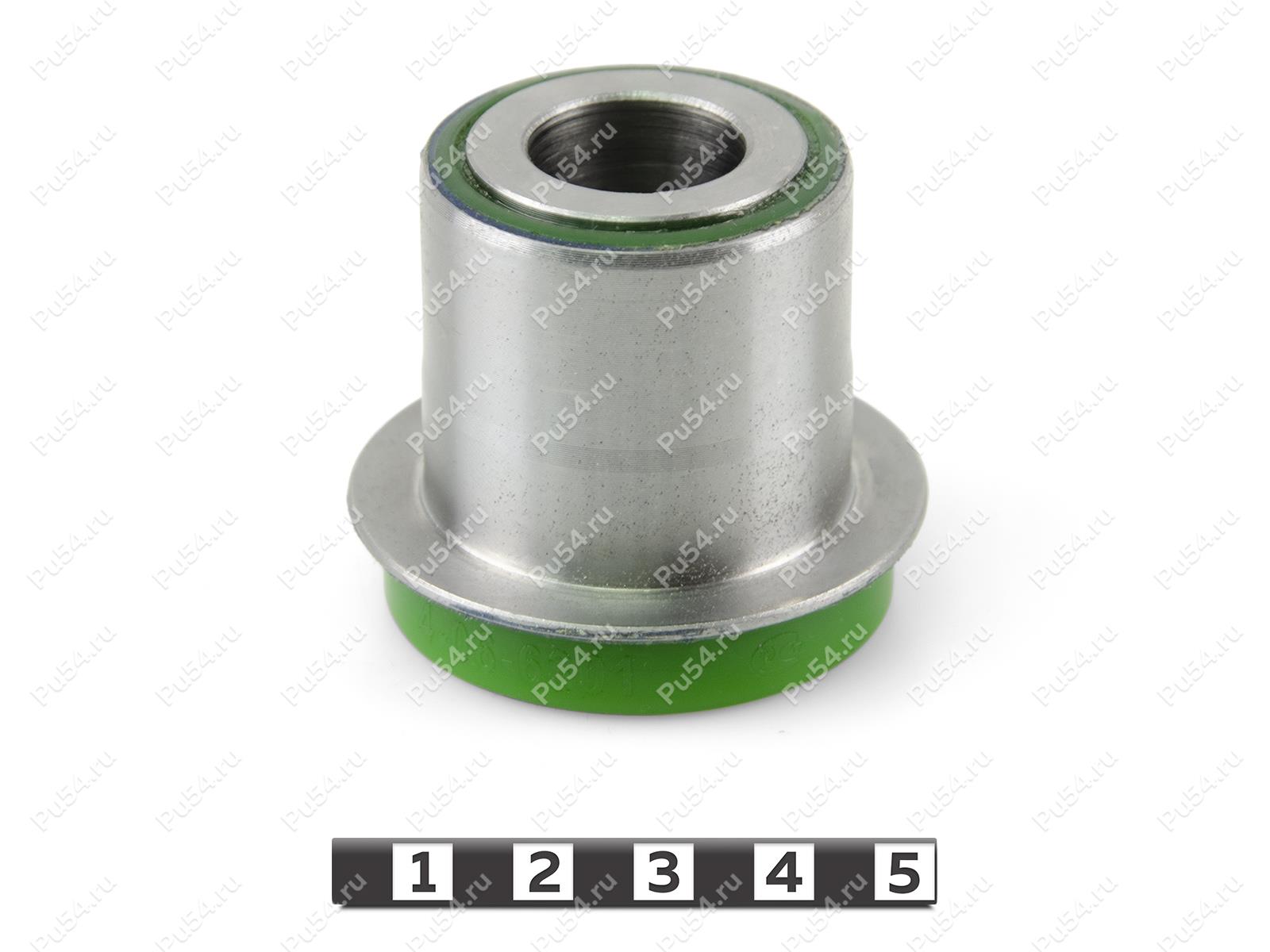 Front spring silent block, pressed-in, Código de product 4-06-6301, Poliuretano, PU54/M80/зеленый, Imagen №1